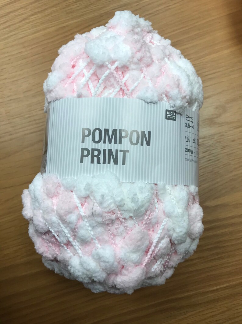 Rico Baby PomPon Wool Yarn. Knitting. Pom Pom Blanket. Puff Etsy