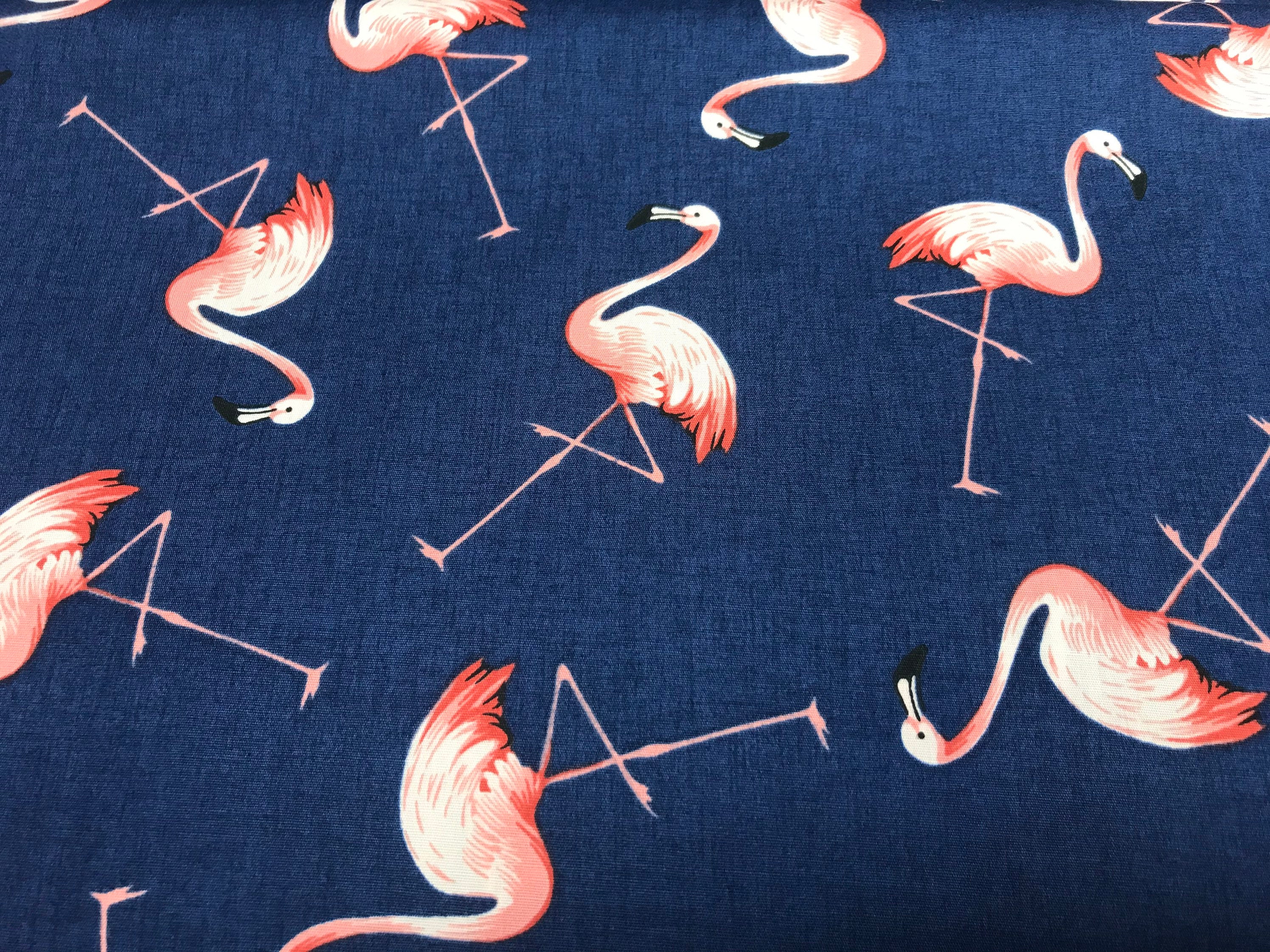 100 Cotton print Pink Flamingo fabric from Nutex. Flamingo Etsy