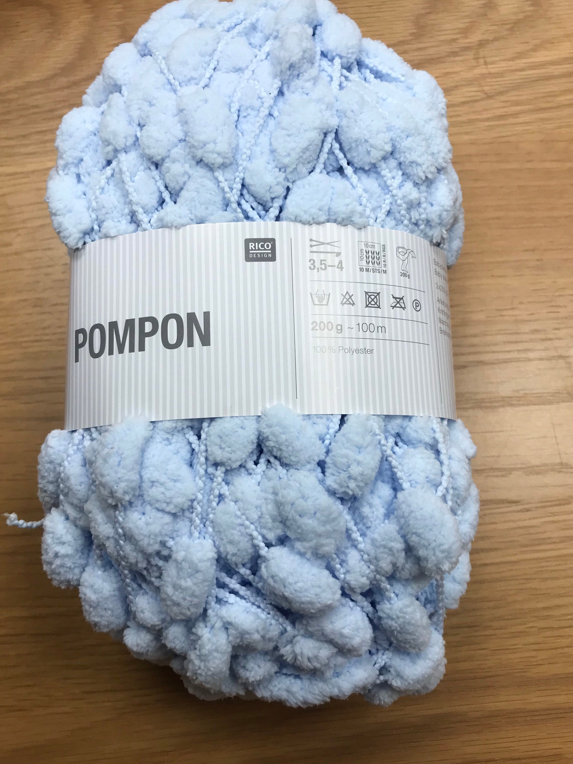 Rico Baby PomPon Wool Yarn. Knitting. Pom Pom Blanket. Puff Etsy