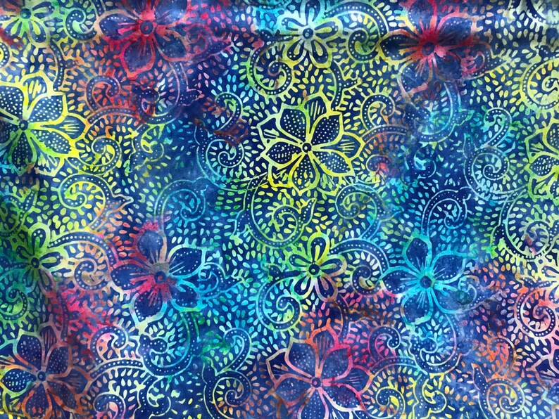 100 Cotton Hand Painted Batik Fabric by Nutex. Batik Etsy