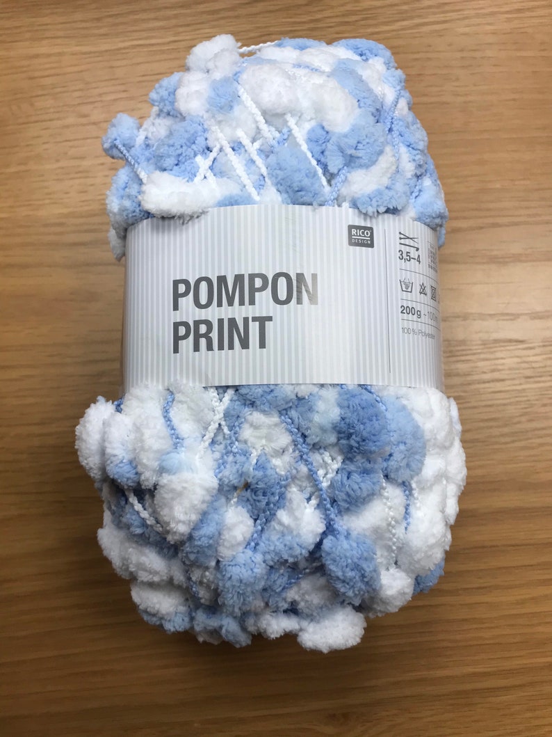 Rico Baby PomPon Wool Yarn. Knitting. Pom Pom Blanket. Puff Etsy