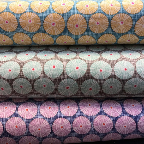 100% Cotton print fabric from the Cotton Beach range by Tilda. Limpet Shell Beach, Flower Suitable for patchwork, quilting, dressmaking etc.