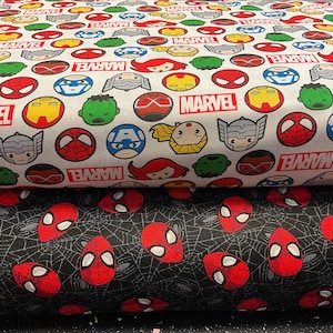 Spiderman. Marvel-strip. 100% katoenen stof. Gelicentieerde Camelot. superheld, spiderman, hulk, cartoonstof. Karakter. Quiltmateriaal.
