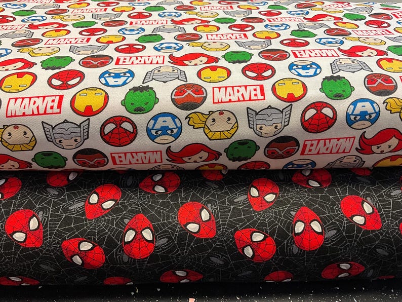 Licensed Spiderman Fabric, Marvel Comic 100% Cotton, Camelot - Etsy