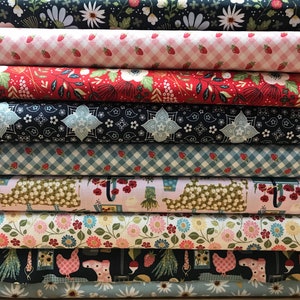 Country farm Fabric. 100% Cotton Material. Farmlife, Farming, Cows, Sheep, Pig, Floral, Farmgirls, Dresses, quilts, bags etc,