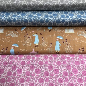 LAST PIECES 100% Cotton print fabric from the Windy Days range by Tilda. Flowers, Floral Suitable for patchwork, quilting, dressmaking etc.
