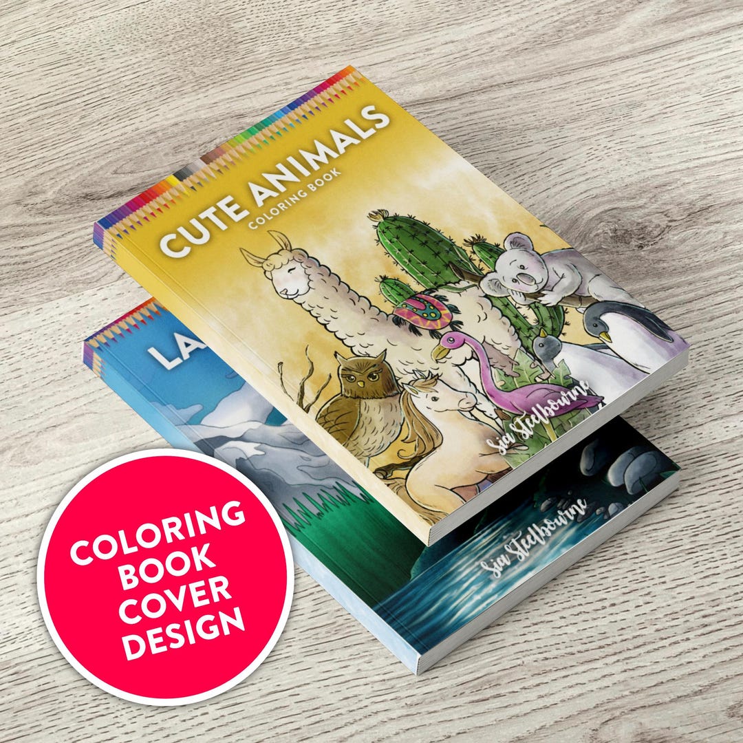 Coloring Book Cover Design | Custom Front and Back Cover Design for ...