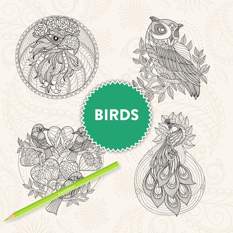 Download Printable Animal Zentangle Adult Coloring Pages Easy Fun ...