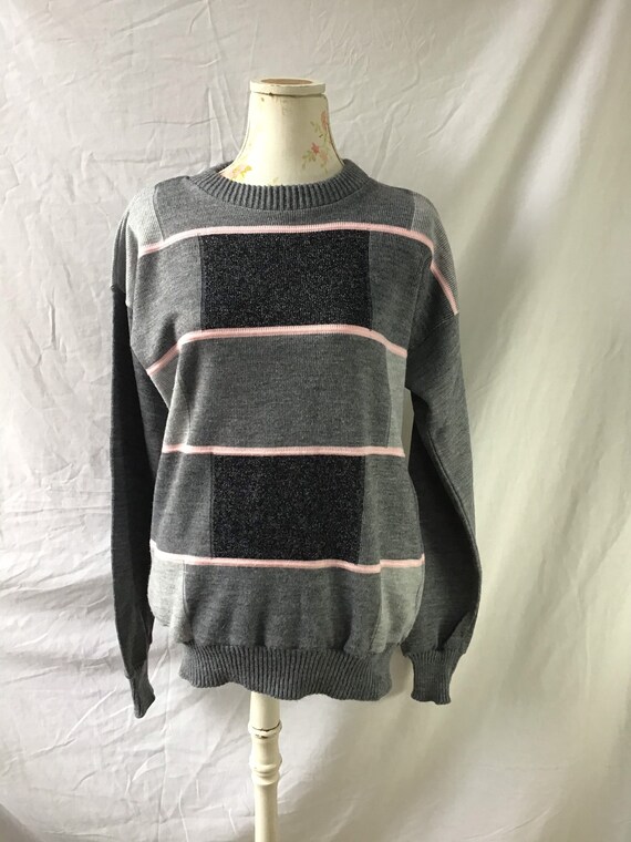 1980s Patchwork Jumper Size L