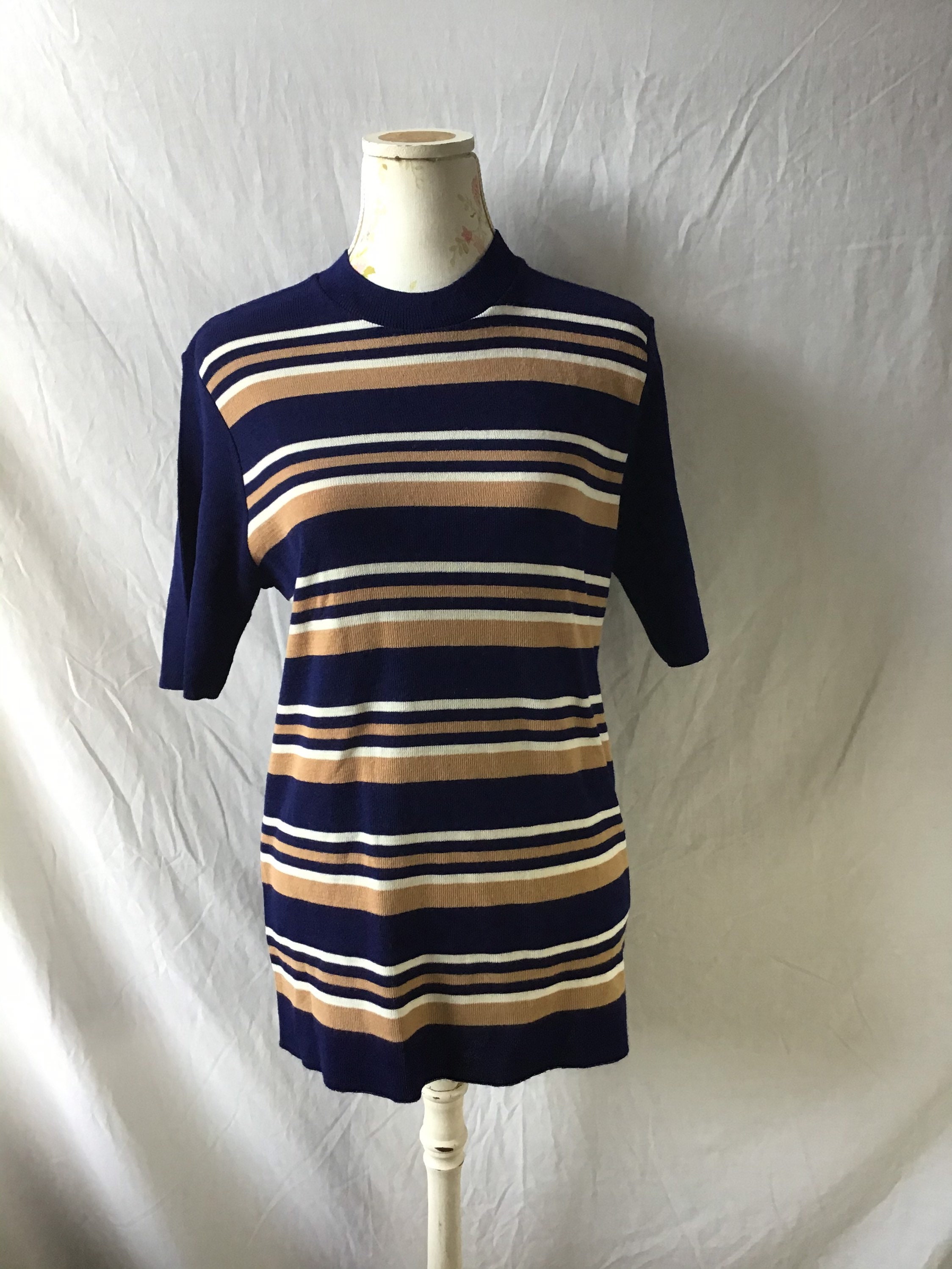 Image of 1970S Striped Jumper By St Michael Size M/L