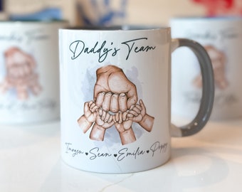 Father's Day Mug, Gift for Daddy, Daddy's Team, Gift For Grandad, Daddy's Team Mug, Father's Day Gift, Personalised Mug, Daddy Mug,