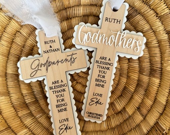 Personalisiertes Patengeschenk – individuelles Andenken aus Holz und Acryl zur Taufe – Patengeschenk, Patengeschenk – Paten-Enthüllungsgeschenk