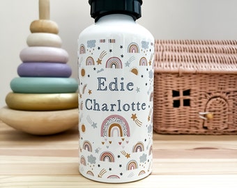 Personalised kids water bottle, school water bottle, nursery water bottle, pre school bottle, birthday gift, girls water bottle, gym bottle