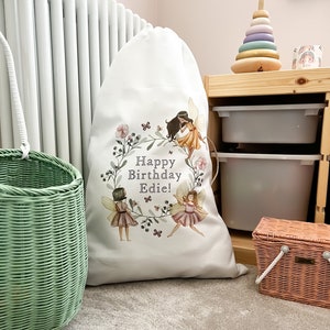 personalised gift bag kids, birthday gift, personalised first birthday gift, fairy, woodland, birthday gift, children's gift bag, party bag