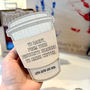 Kaffee-Geschenkkartenhalter zum Vatertag, Kaffeegeschenk für Papa, Geschenk für Kaffeeliebhaber, Geschenk für Opa, Geschenkkartenhalter, Vatertagsgeschenk,