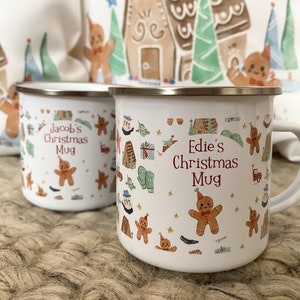 Personalised kids Christmas mug, hot chocolate mug, Christmas Eve, Christmas Eve box filler, Christmas, boy, girl,