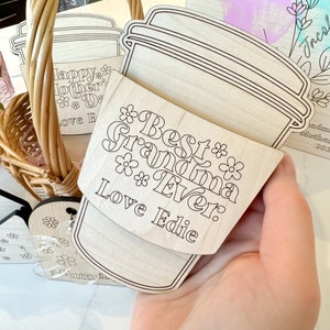 Cadeau fête des mères, porte-cartes cadeau, cadeau pour amateur de café, cadeau fête des mères pour amateur de café, porte-carte cadeau café, cadeau grand-mère, grand-mère