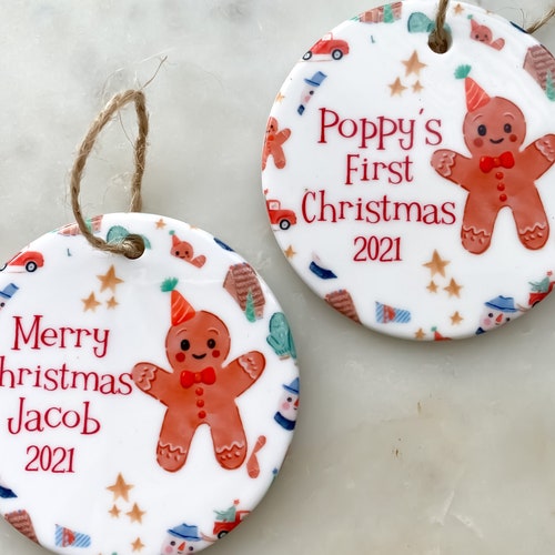 Baby's First Christmas Keepsake 1st Christmas Ceramic Heart Tree Decoration 