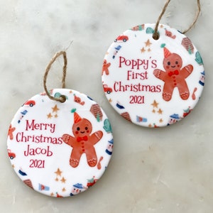 first Christmas decoration, first Christmas bauble, baby's first Christmas, 1st Christmas, gingerbread, Christmas gift,