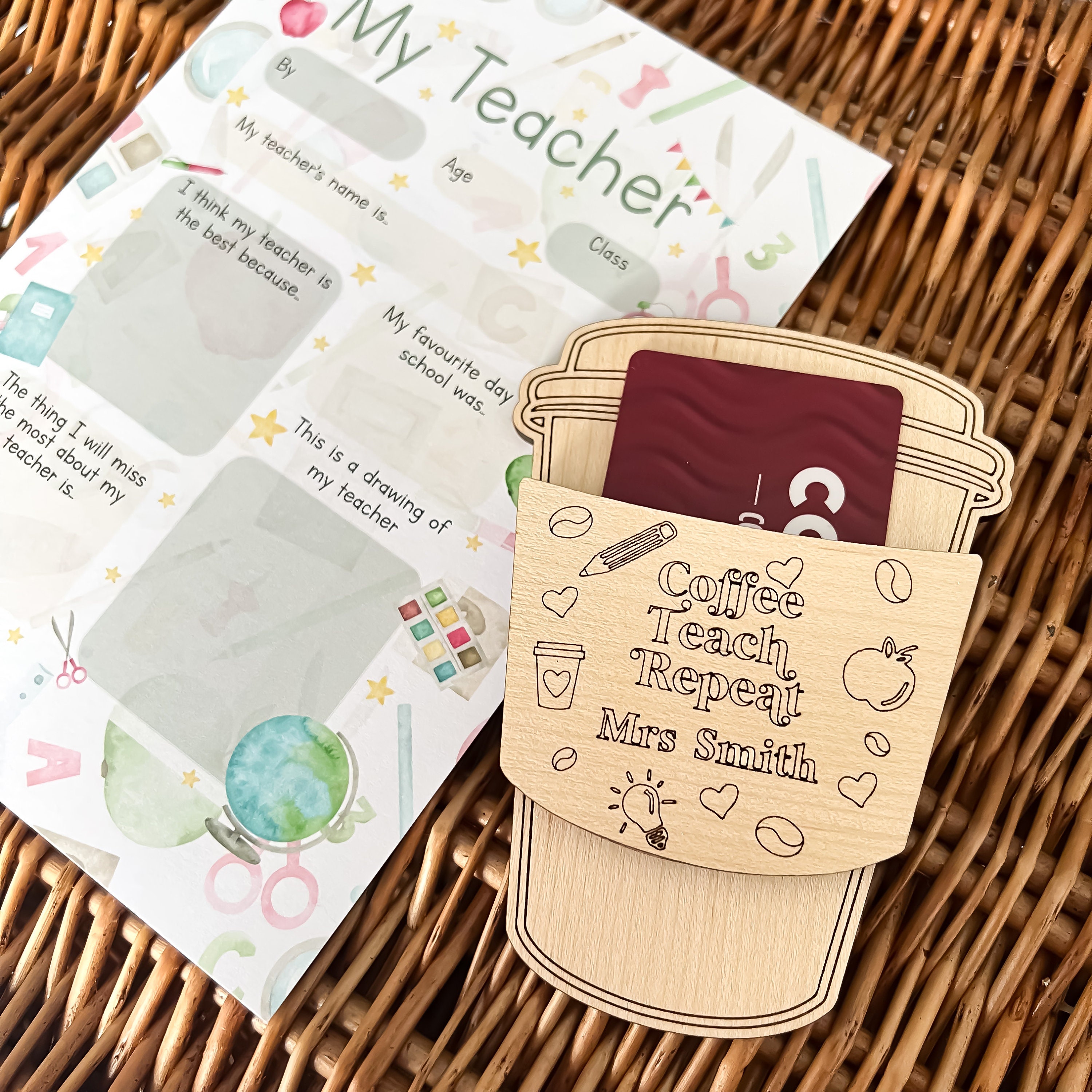 Personalised Teacher Gift, Teacher and Nursery Thank You Gift, Teacher ...
