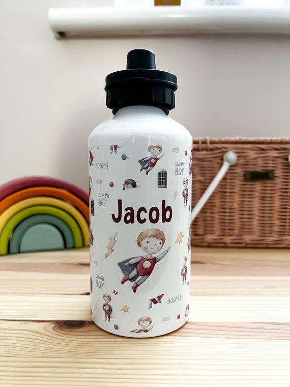 Botella de agua personalizada para niños, botella de agua escolar, botella  de agua de guardería, botella de preescolar, regalo de cumpleaños, botella  de agua para niñas, botella de gimnasio -  España