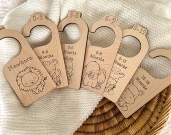 Baby wardrobe dividers, baby wardrobe organisers, wooden wardrobe dividers, closet dividers, new baby gift for parents, baby shower gift
