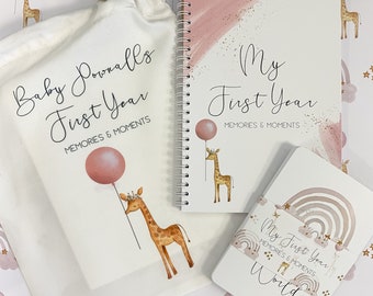 Regenbogen Baby Meilenstein Karten, Giraffe Design, neues Baby Geschenk