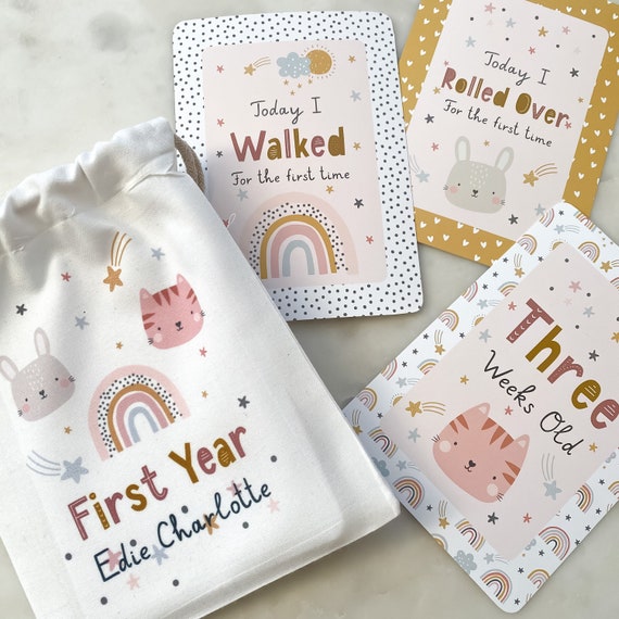 Etsy baby store milestone cards