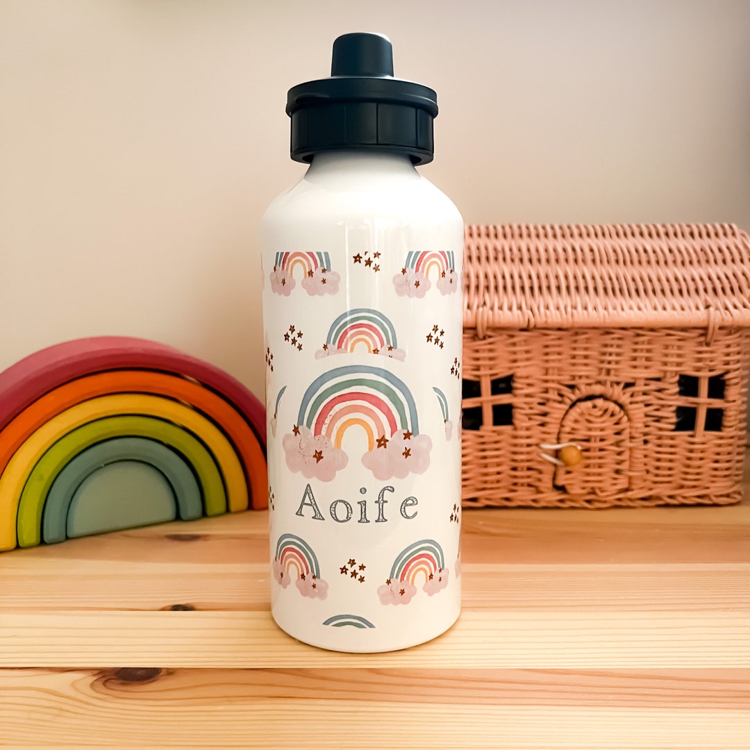 EBuyGB Personalized Kids Water Bottle With Carabiner Clip For School