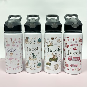 Be Burgundy Kids Water Bottle, Personalized Water Bottle with Straw Lid &  Engraved Name - 18 Oz - 20 Icons, 20 Font, 8 Colors - Teen Girl Gifts,  Gifts