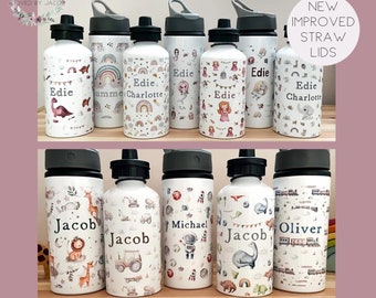 personalised kids water bottle, school water bottle, nursery water bottle, pre school bottle, birthday gift, girls water bottle,gym bottle