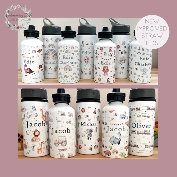 Personalised Kids Water Bottle, School Water Bottle, Nursery Water Bottle,  Pre School Bottle, Birthday Gift, Girls Water Bottle,gym Bottle 