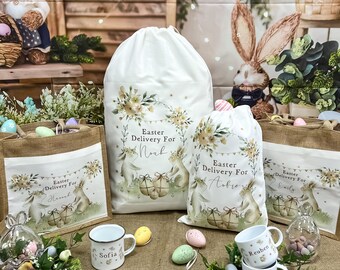 Personalised easter bag, easter basket, easter gift, easter decoration, personalised easter gift, easter mug,