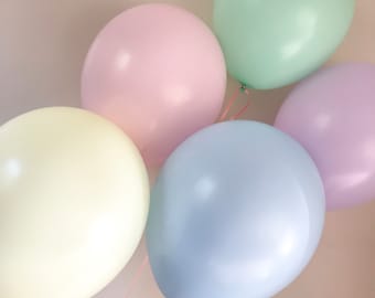 Pastel balloons, Peter Rabbit Party, party balloons, rainbow balloons, pastel rainbow balloons.