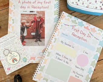 first day of school, school journey journal, first day of school sign, first day of school gift, school keepsake, journal, photo prop