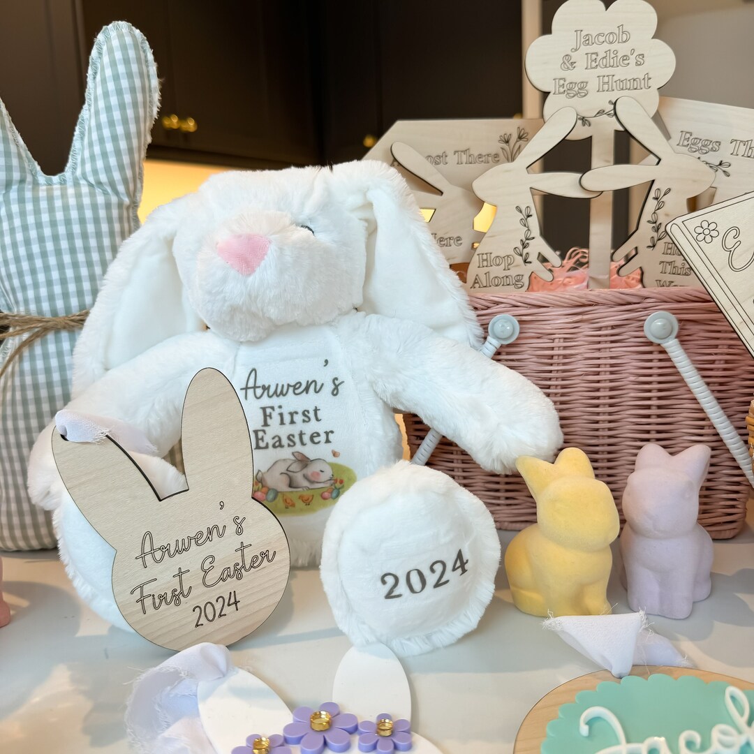 First Easter Gift, Personalised Easter Bunny Teddy, Personalised Plush