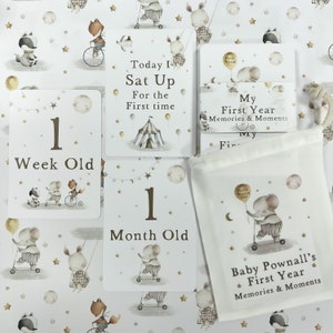 cartes d'étapes de bébé, Safari, cirque, unisexe, cadeau de naissance, cartes d'étapes de safari, grossesse, cadeau de baby shower, cadeau de naissance