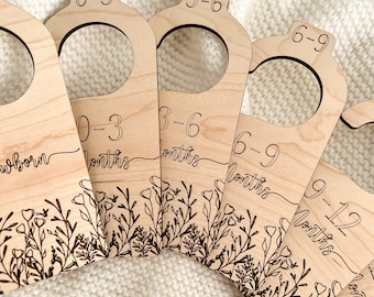 Baby wardrobe dividers, baby wardrobe organisers, wooden wardrobe dividers, closet dividers, new baby gift for parents, baby shower gift