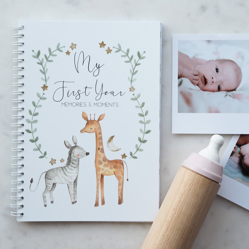 Baby journal baby book baby journal and memory book safari Etsy