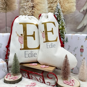 personalised santa sack, Christmas sack, Christmas stocking, stocking, sugarplum fairy, Christmas Eve box, Christmas gift, Christmas mug
