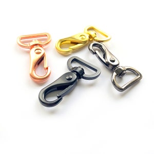 Snap hook, 2,5 cm, metal, 6 colors