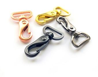 Snap hook, 2,5 cm, metal, 6 colors