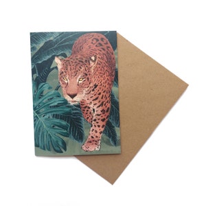 Folded card Wild Leopard B6 format