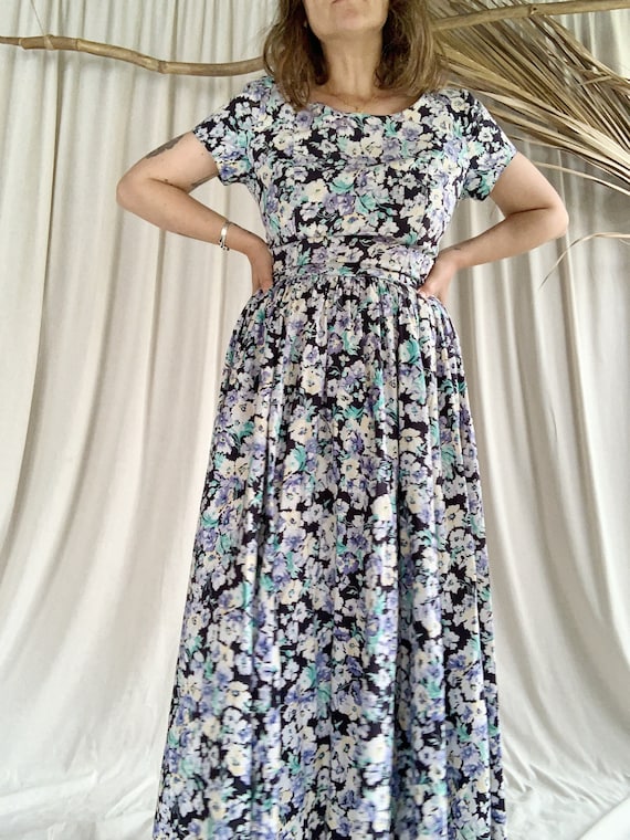 90s Floral Laura Ashley Cotton Dress