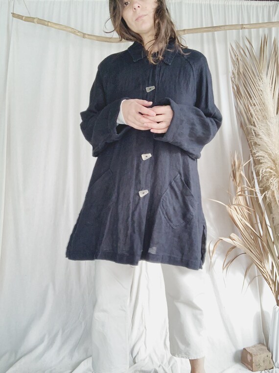 Linen Minimalist Swing Jacket