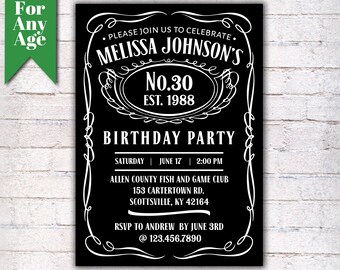 30th birthday invitation etsy