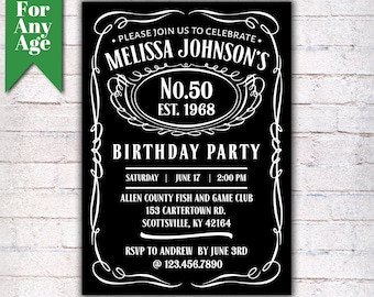 50th birthday invitations etsy