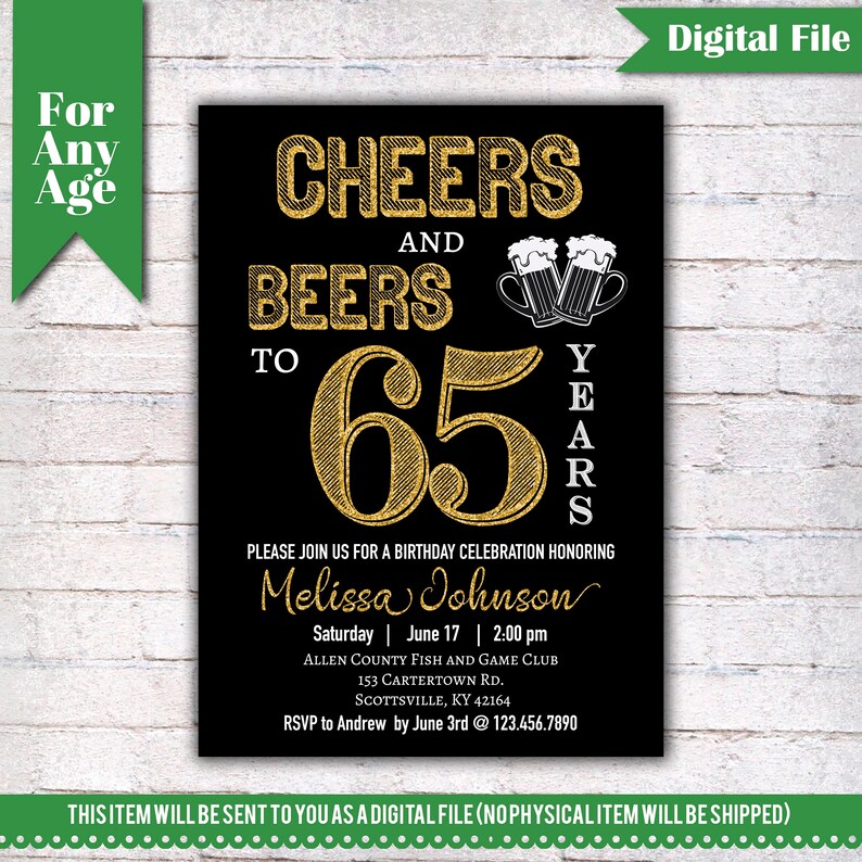 cheers-and-beers-to-65-years-birthday-party-invitation-65th-etsy