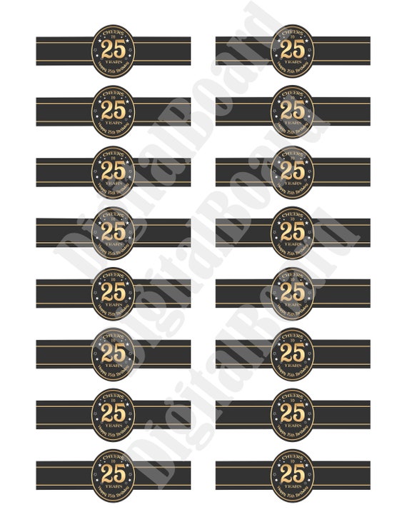 cigar labels 50th birthday cigar band cheers to 50 years etsy