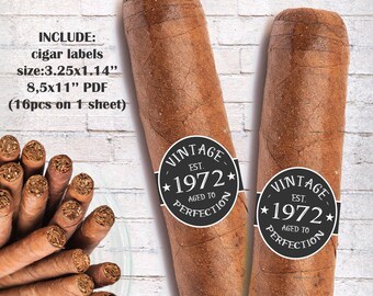 printable cigar band etsy